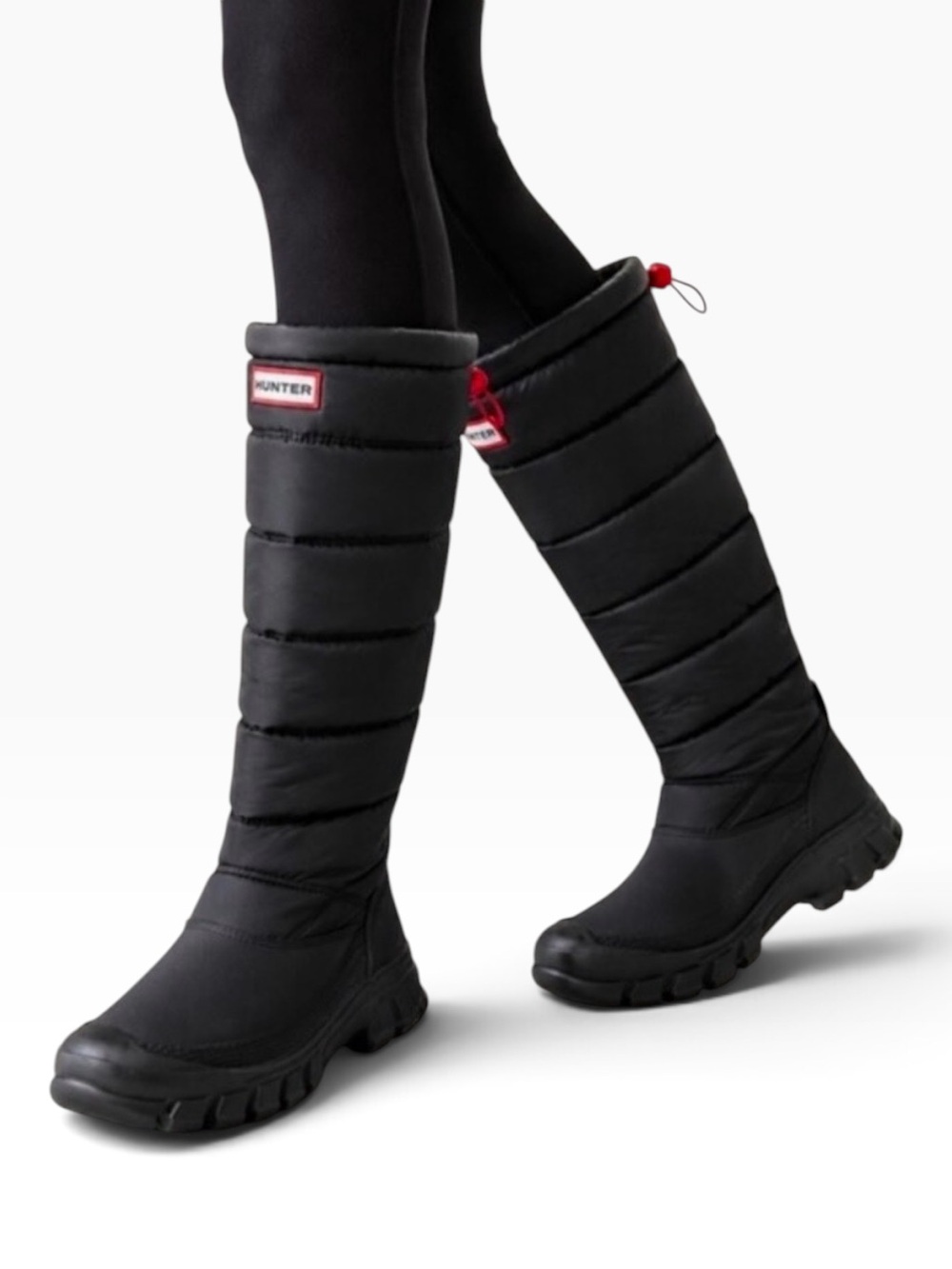 Hunter Intrepid Tall Winter Snow Boots Black Size 7